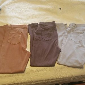 3 Pair Time and Tru Jeggings Large 12-14
